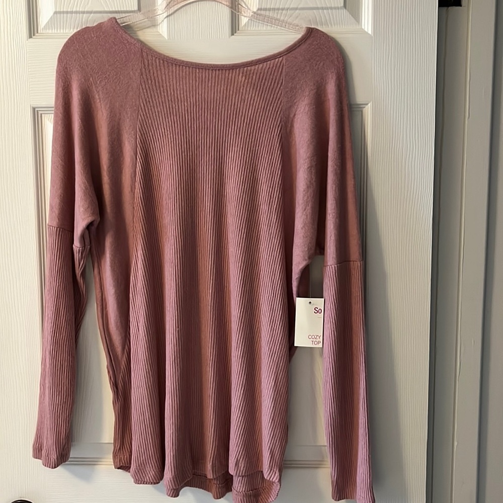 SO Cozy top in dusty pink size L